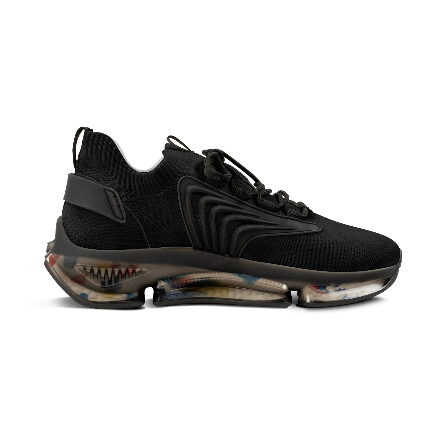 Black Mesh Sneakers — Lightweight Athletic Running Shoes for Men