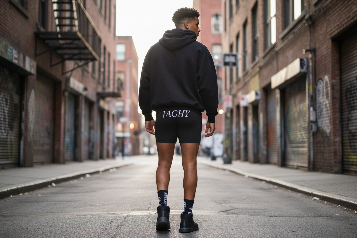 Mens Boxers — Black Boxer Briefs with IAGHY Logo