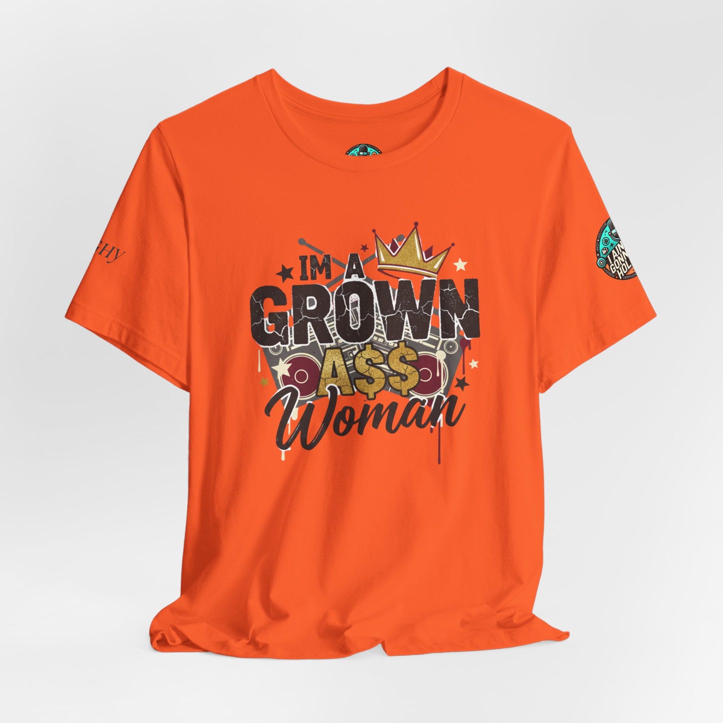 Grown Ass Woman Graphic Tee — Funny Urban Slang T‑Shirt