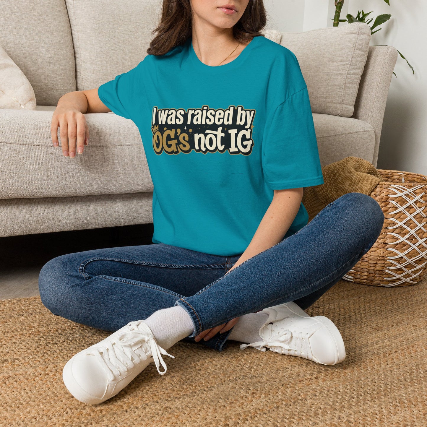 Raised by OGs Not IG T-Shirt — Retro Streetwear Tee