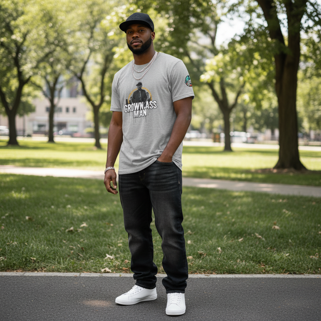 Grown Ass Man Graphic Tee — Funny Urban Slang T‑Shirt