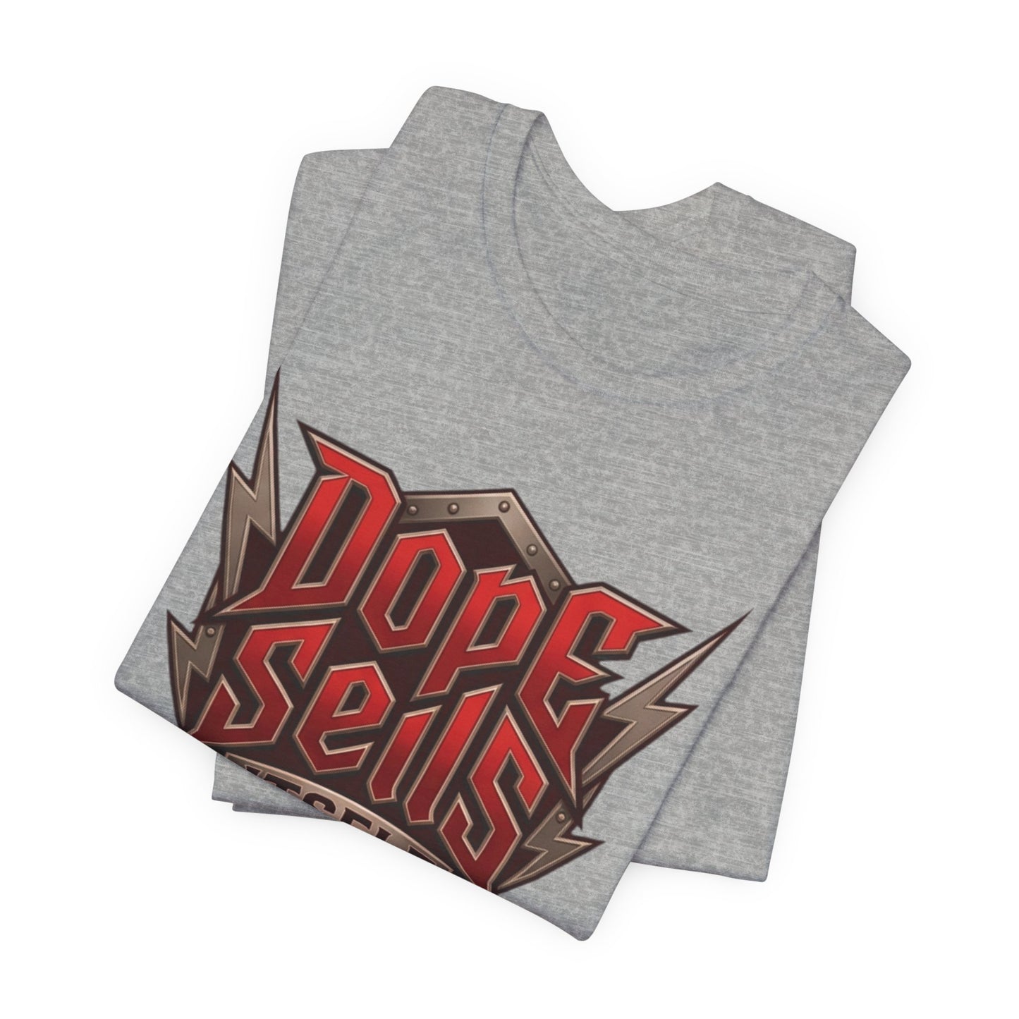 T-Shirt — "Dope Sells Itself" Retro Rock Graphic Red Tee