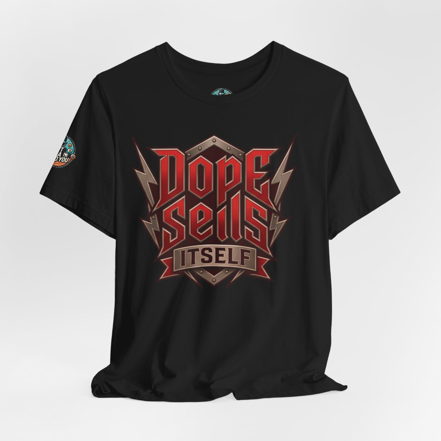 T-Shirt — "Dope Sells Itself" Retro Rock Graphic Red Tee