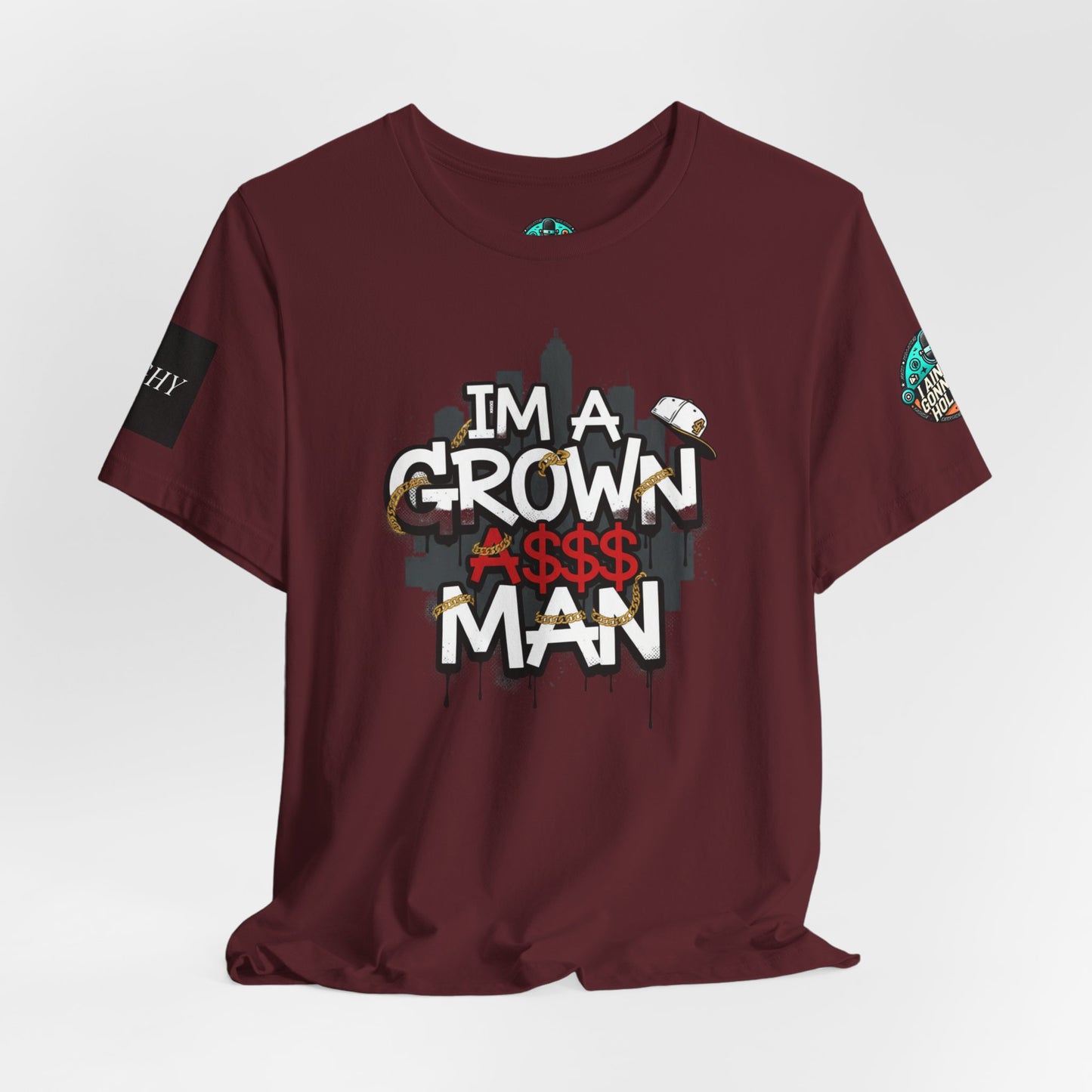 Grown Ass Man 2.0 Graphic Tee — Funny Urban Slang T‑Shirt