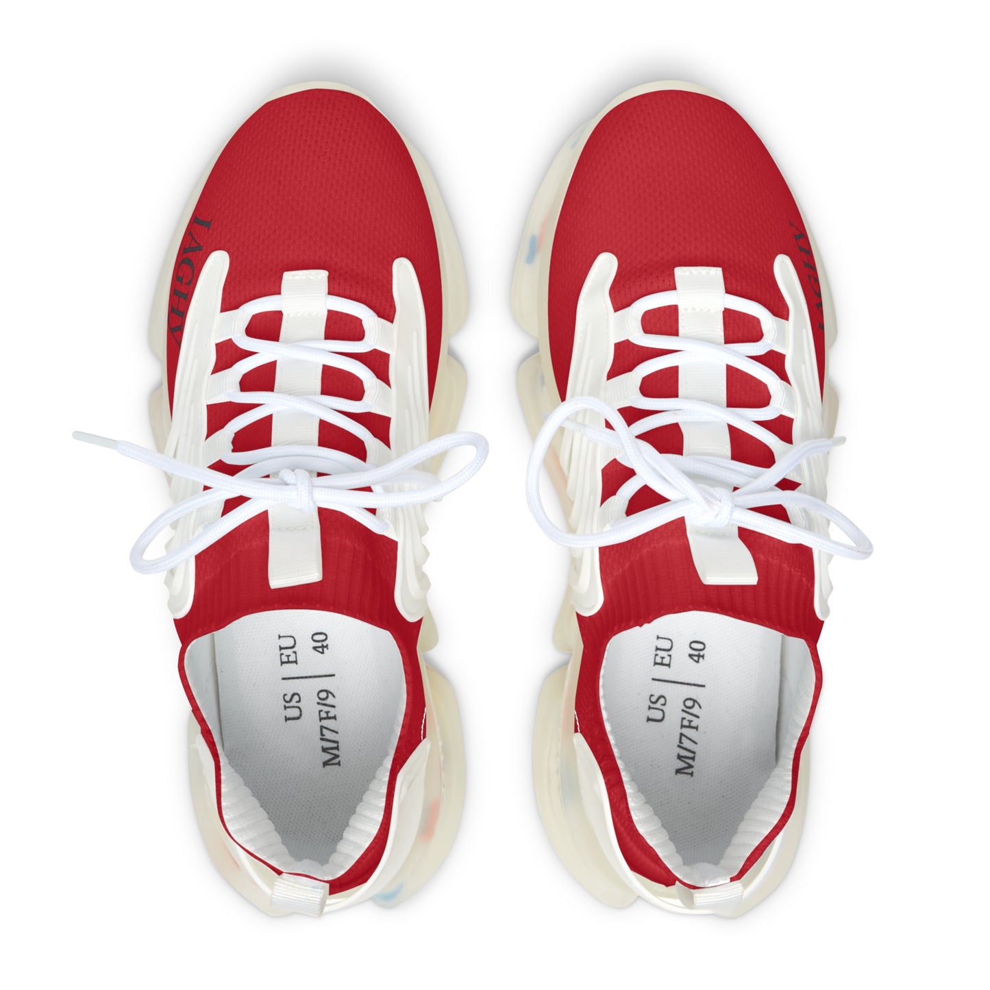 Dark Red Mesh Women's Sneakers — Lightweight Breathable Athletic Shoes