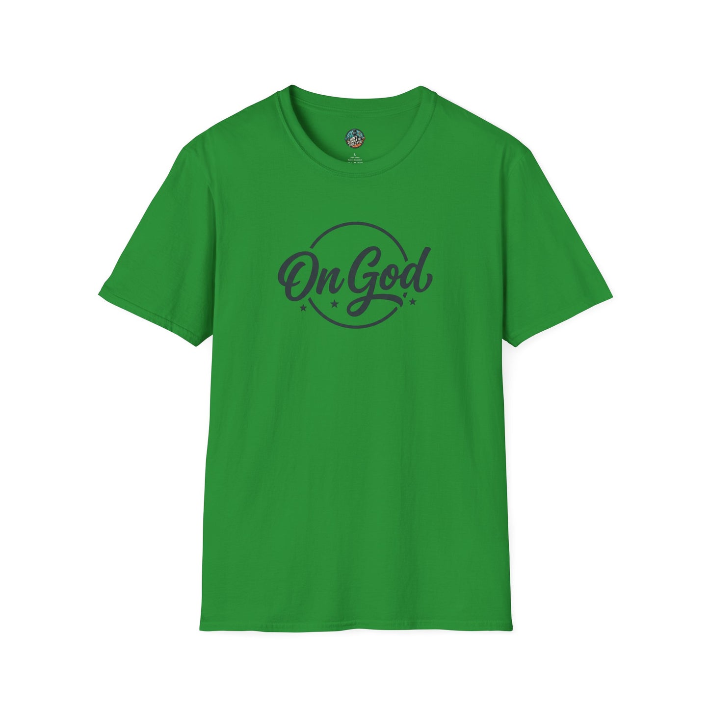 On God T-Shirt — Faith-Inspired Retro Script White Tee