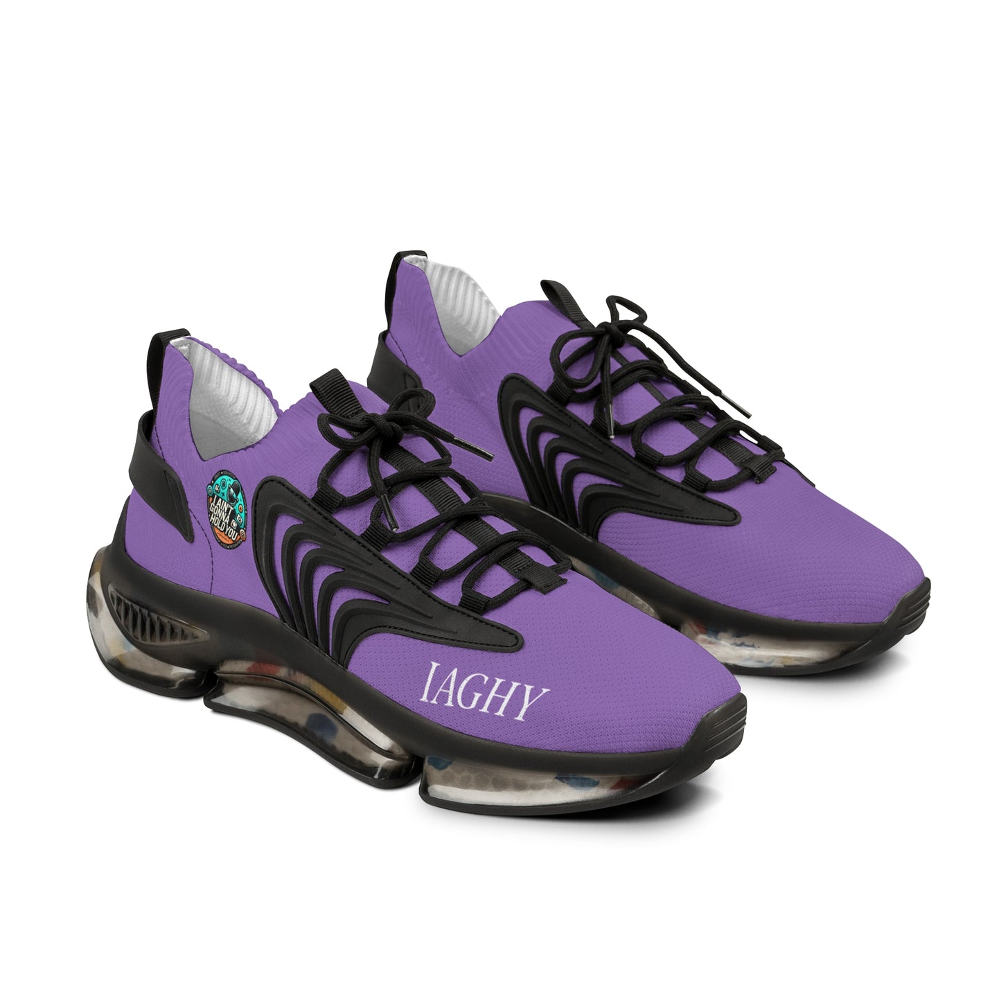 Light Purple Mesh Sneakers — Lightweight Athletic Running Shoes