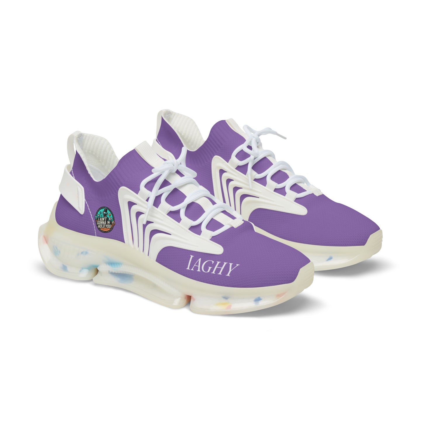 Light Purple Mesh Sneakers — Lightweight Athletic Running Shoes