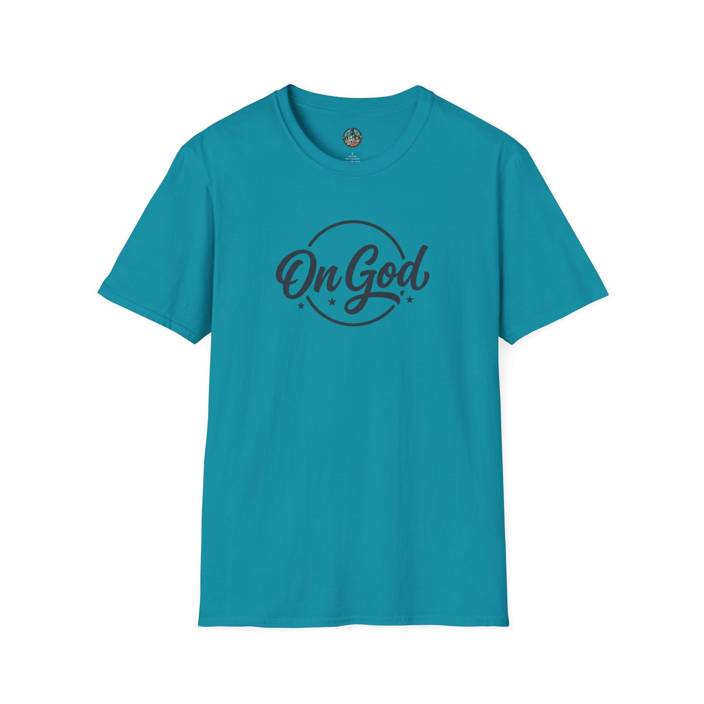 On God T-Shirt — Faith-Inspired Retro Script White Tee