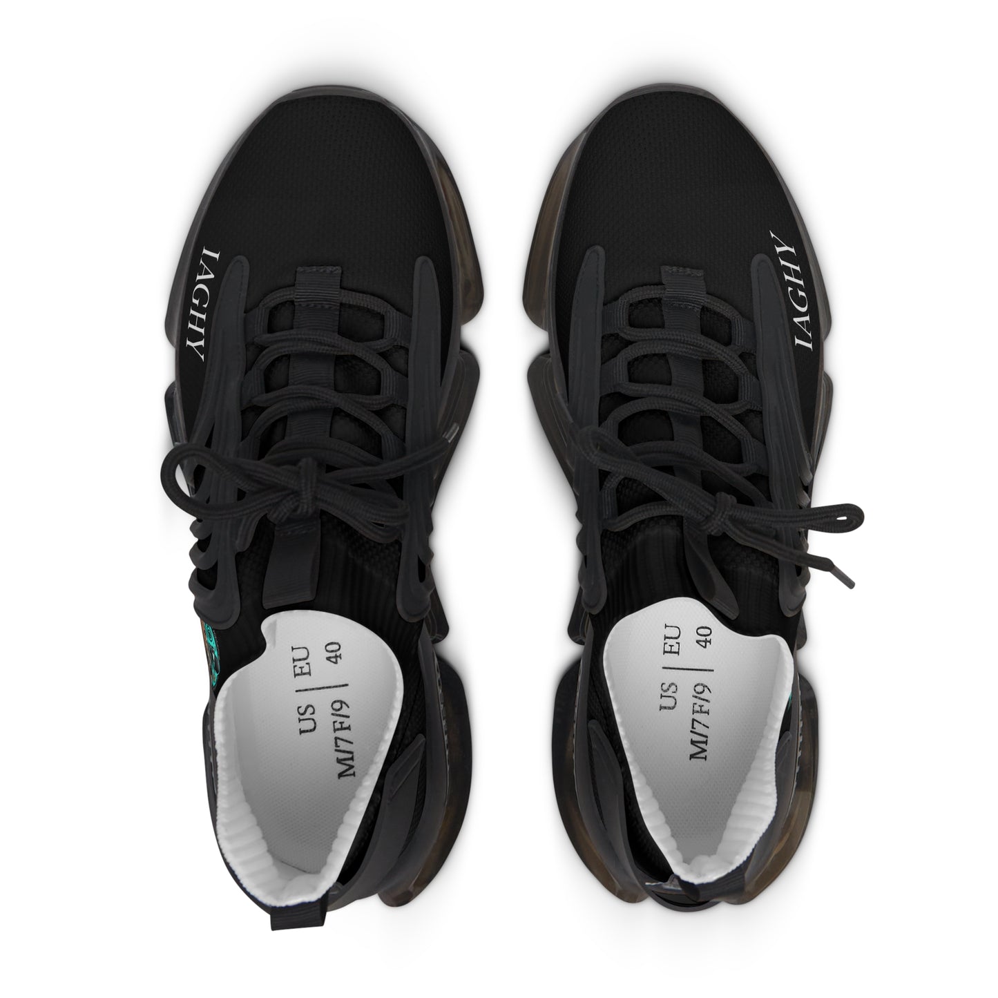 Black Mesh Women's Sneakers — Lightweight Breathable Athletic Shoes