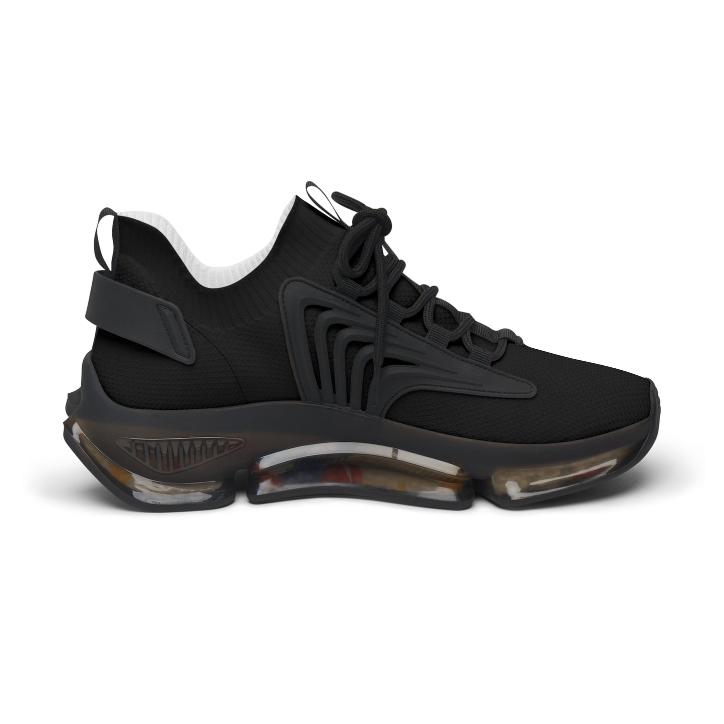 Black Mesh Women's Sneakers — Lightweight Breathable Athletic Shoes