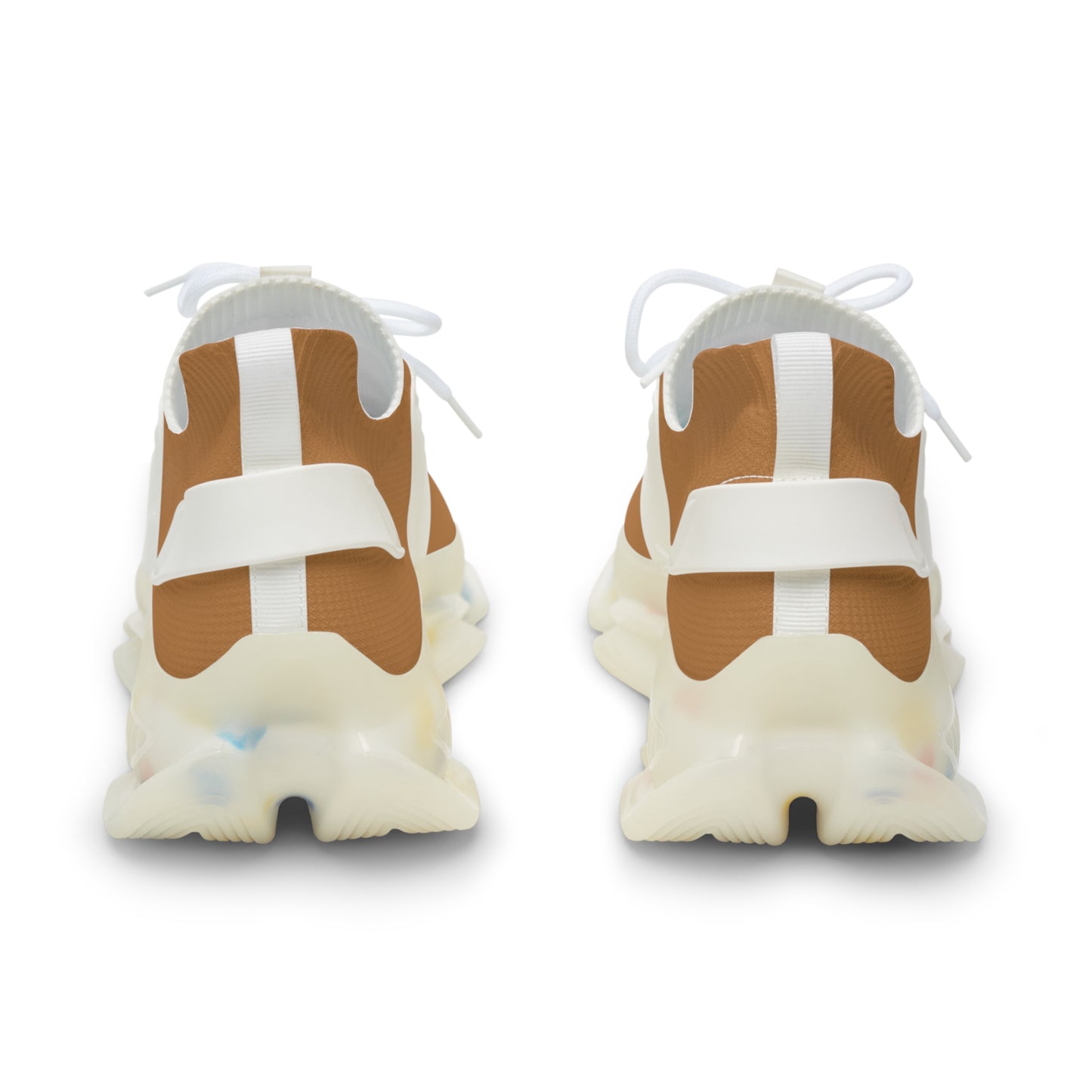 Light Brown Mesh Sneakers — Lightweight Athletic Running Shoes