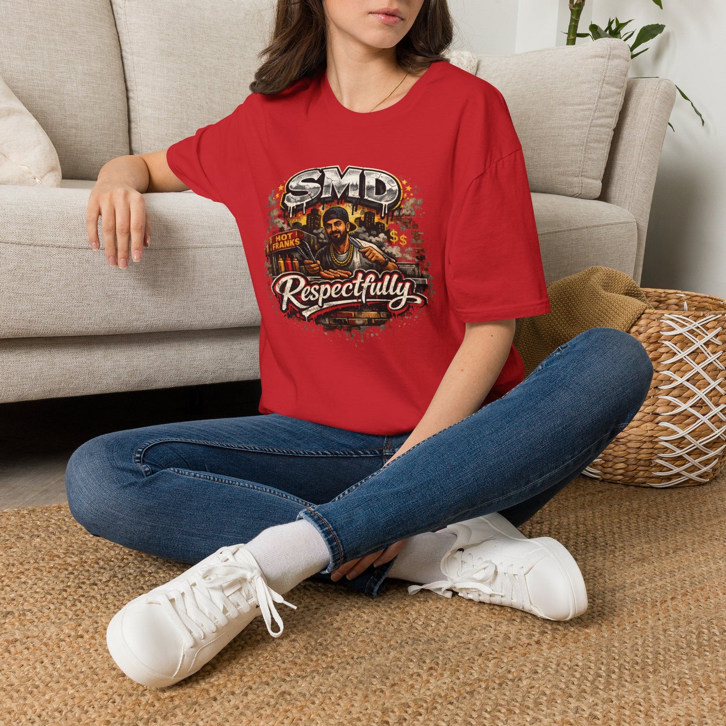 T-Shirt — SMD 'Respectfully' Vintage Hot Franks Streetwear Tee