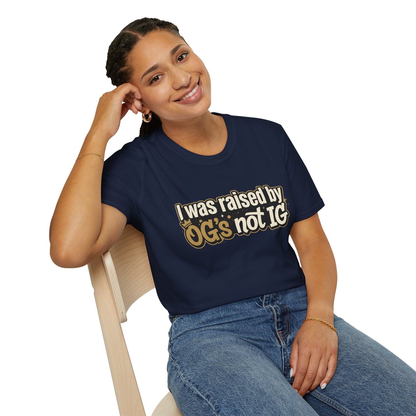 Raised by OGs Not IG T-Shirt — Retro Streetwear Tee