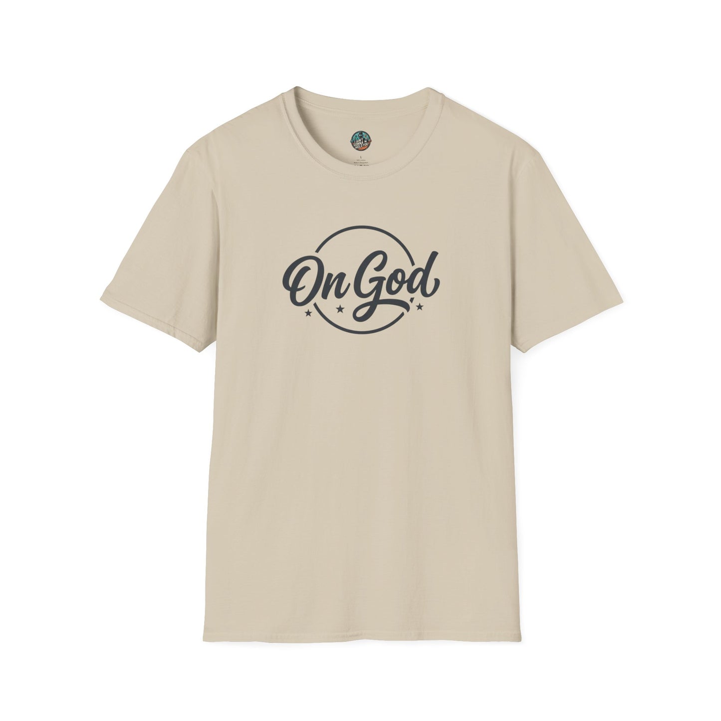 On God T-Shirt — Faith-Inspired Retro Script White Tee