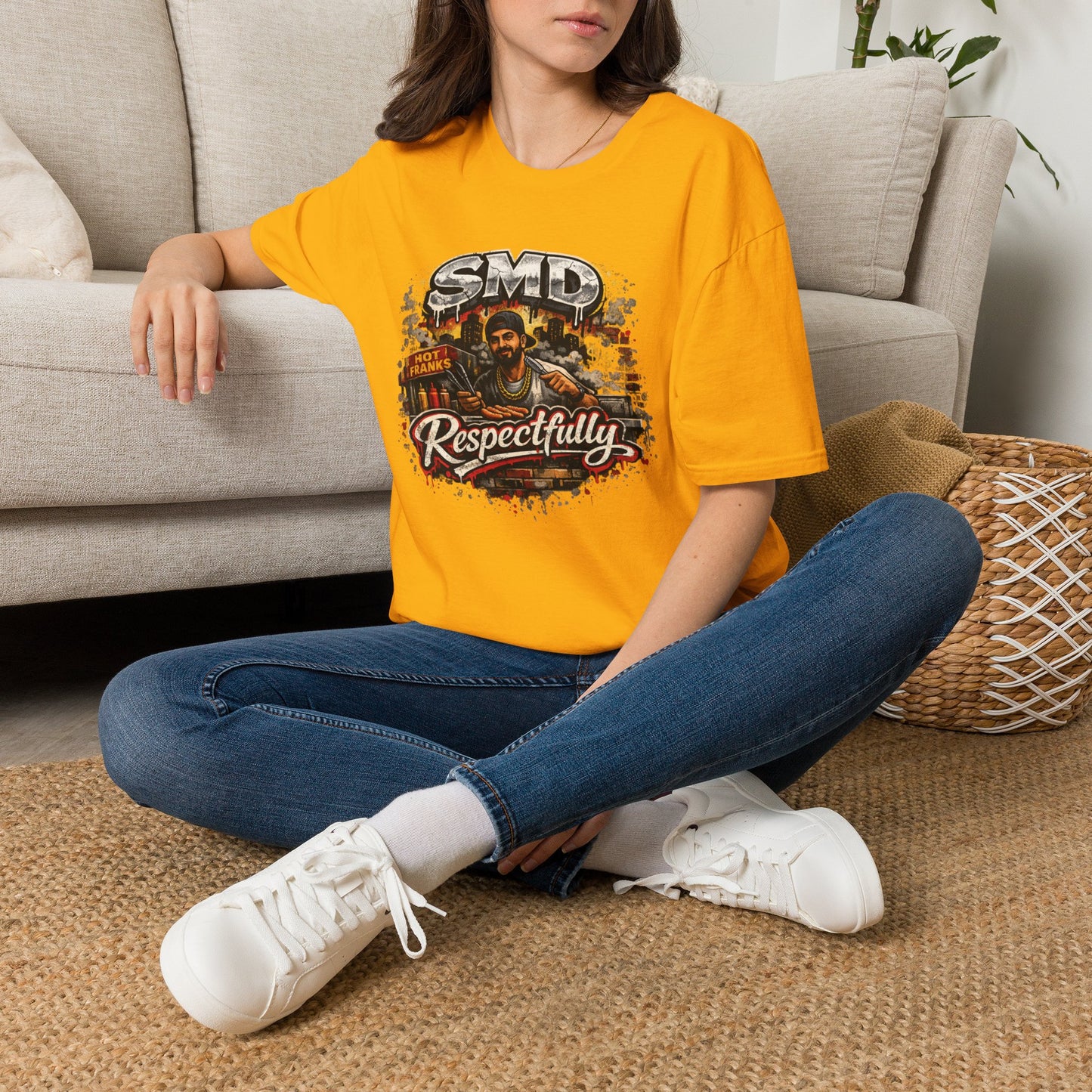 T-Shirt — SMD 'Respectfully' Vintage Hot Franks Streetwear Tee
