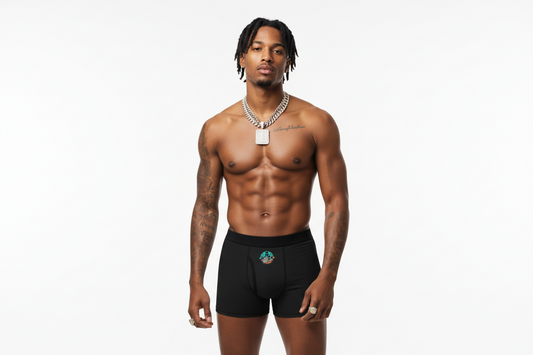 Mens Boxers — Black Boxer Briefs with IAGHY Logo
