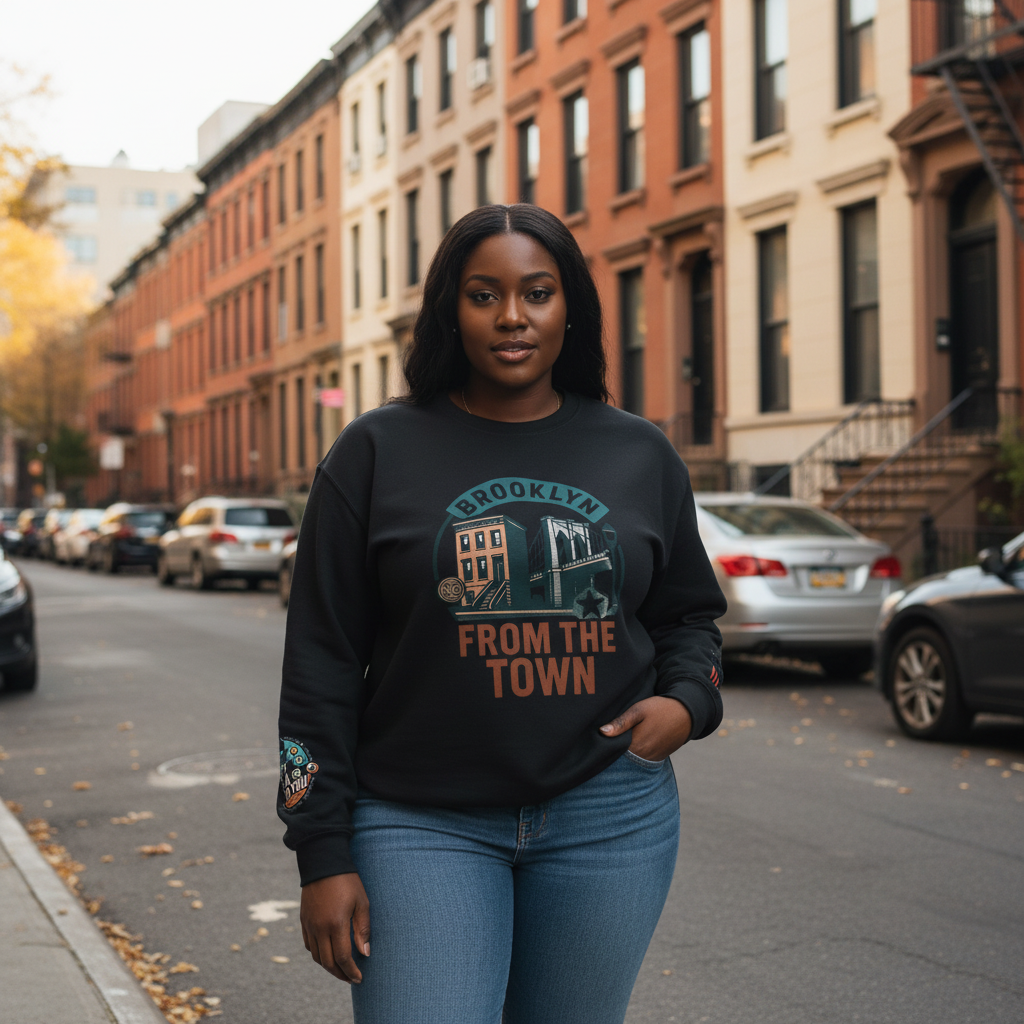 Brooklyn From The Town Crewneck Sweatshirt — NYC Borough Pride Pullover