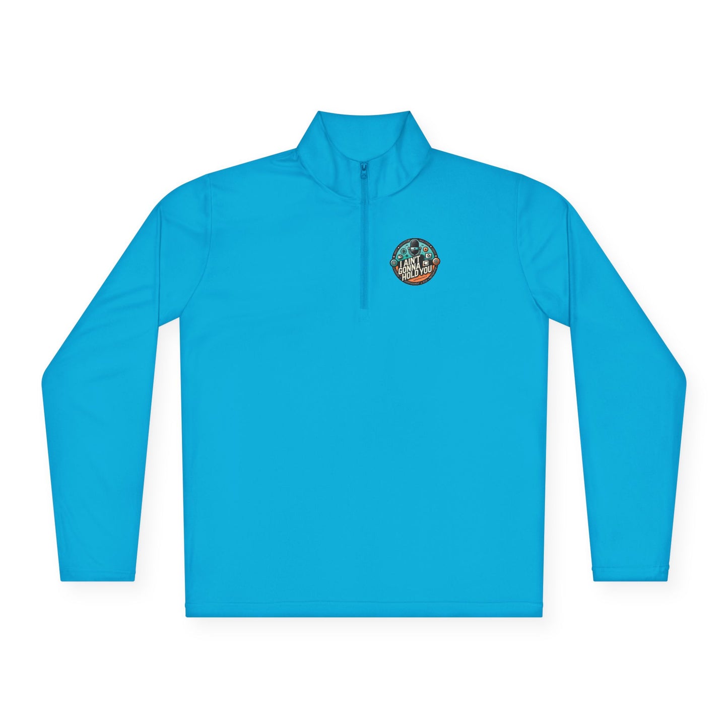 Quarter-Zip Pullover with logo prints