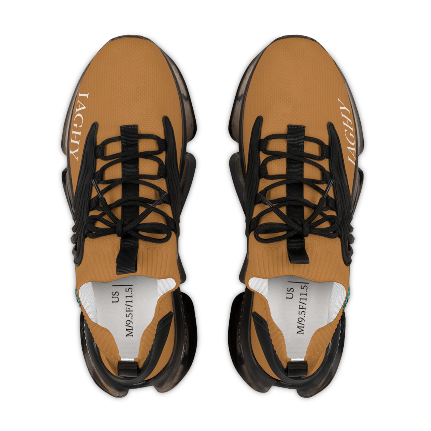Light Brown Mesh Sneakers — Lightweight Athletic Running Shoes