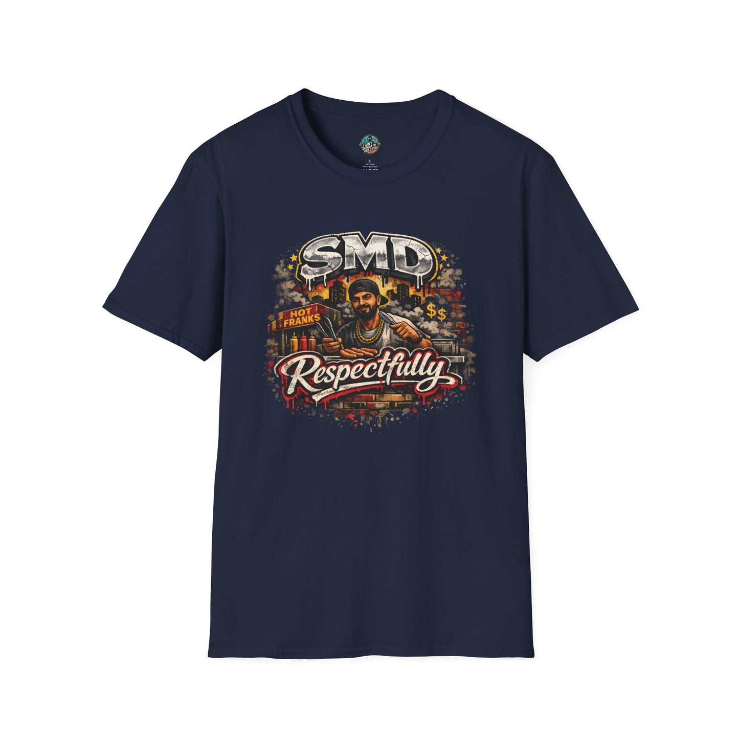 T-Shirt — SMD 'Respectfully' Vintage Hot Franks Streetwear Tee