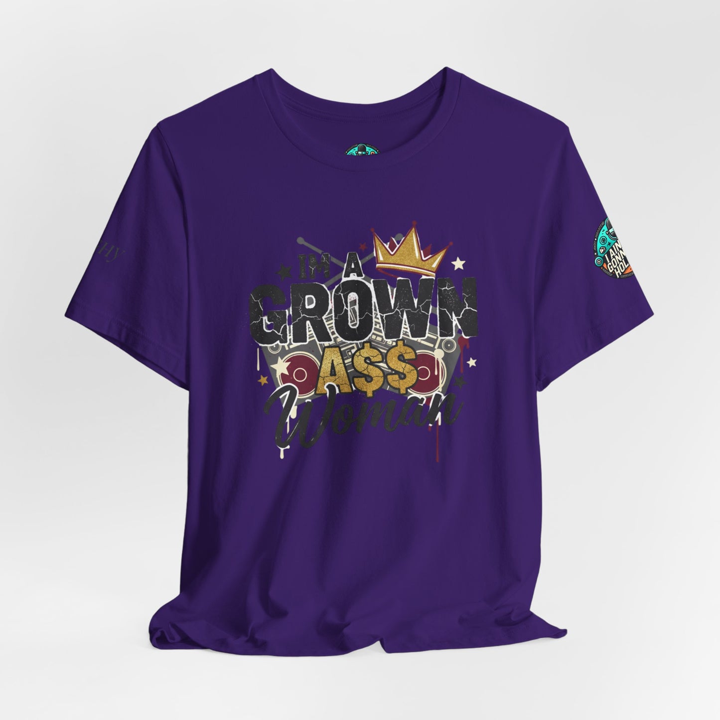 Grown Ass Woman Graphic Tee — Funny Urban Slang T‑Shirt