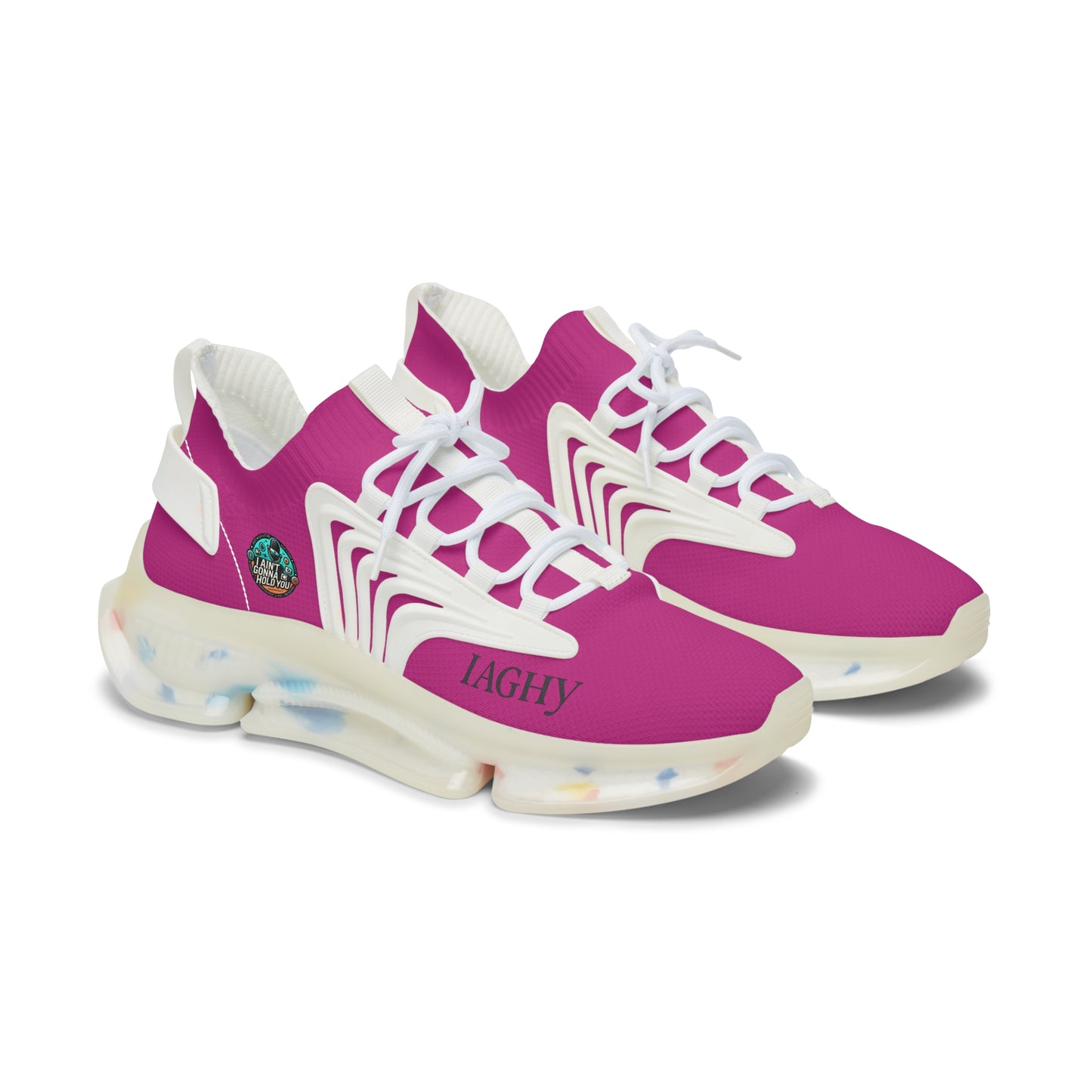 Pink Mesh Women's Sneakers — Lightweight Breathable Athletic Shoes