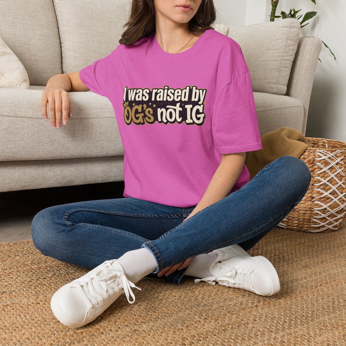 Raised by OGs Not IG T-Shirt — Retro Streetwear Tee