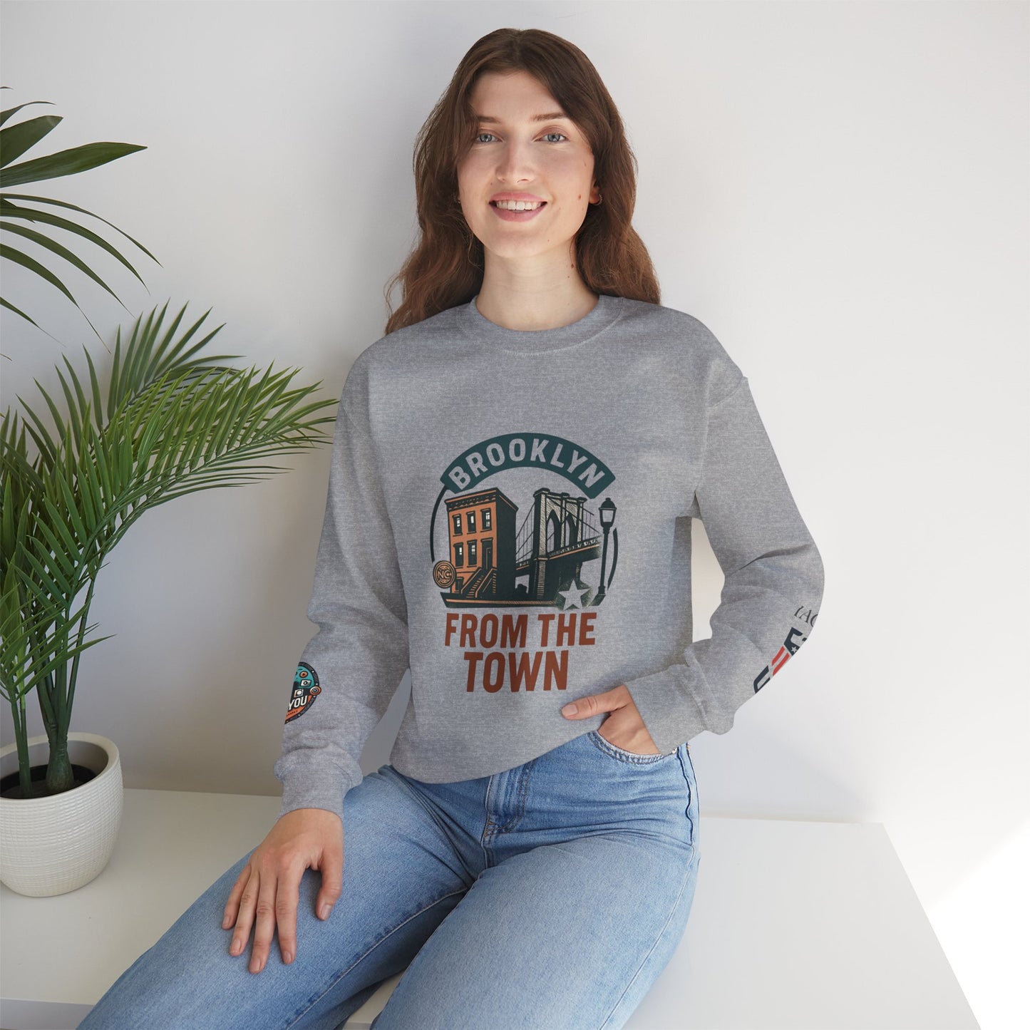 Brooklyn From The Town Crewneck Sweatshirt — NYC Borough Pride Pullover