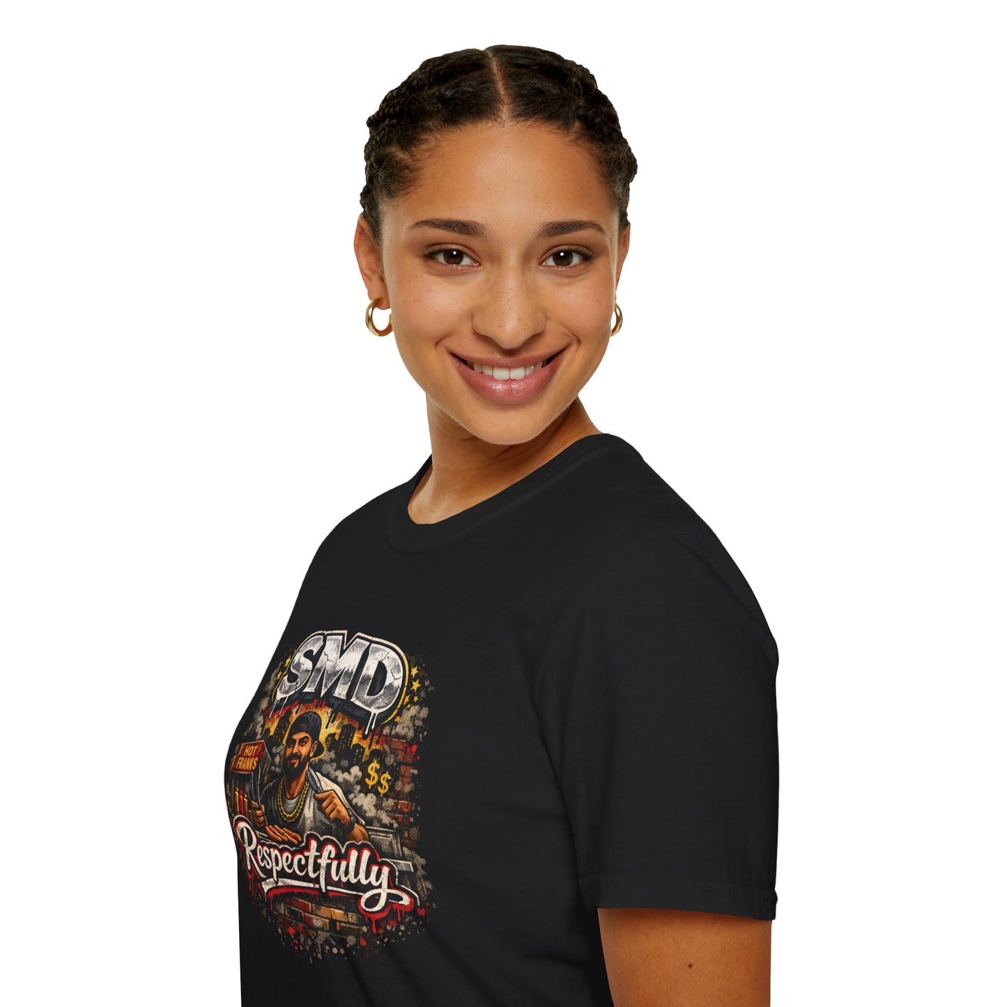 T-Shirt — SMD 'Respectfully' Vintage Hot Franks Streetwear Tee