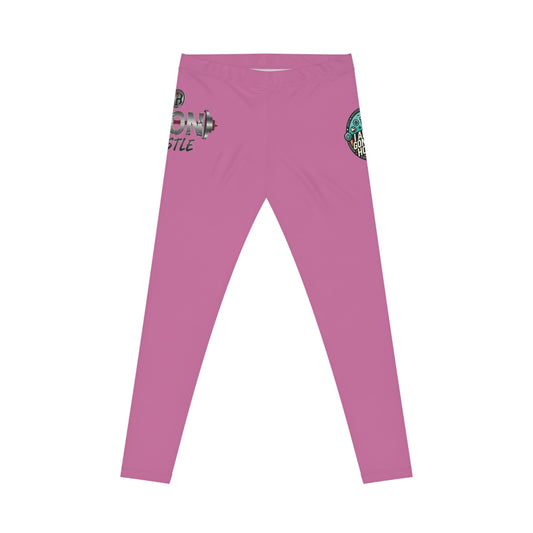 Motivational Graphic Leggings — "Iron Hustle" Fitness Yoga Pants