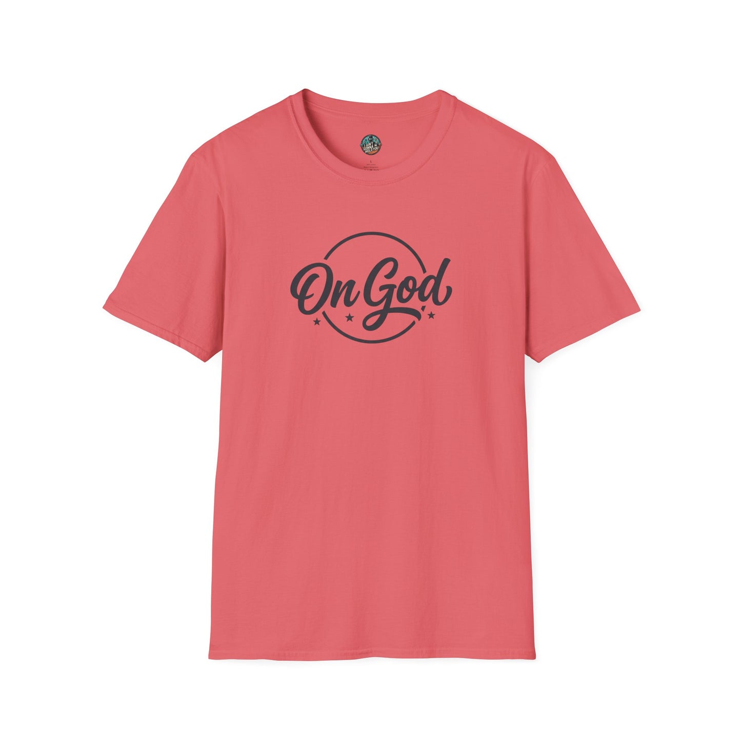 On God T-Shirt — Faith-Inspired Retro Script White Tee
