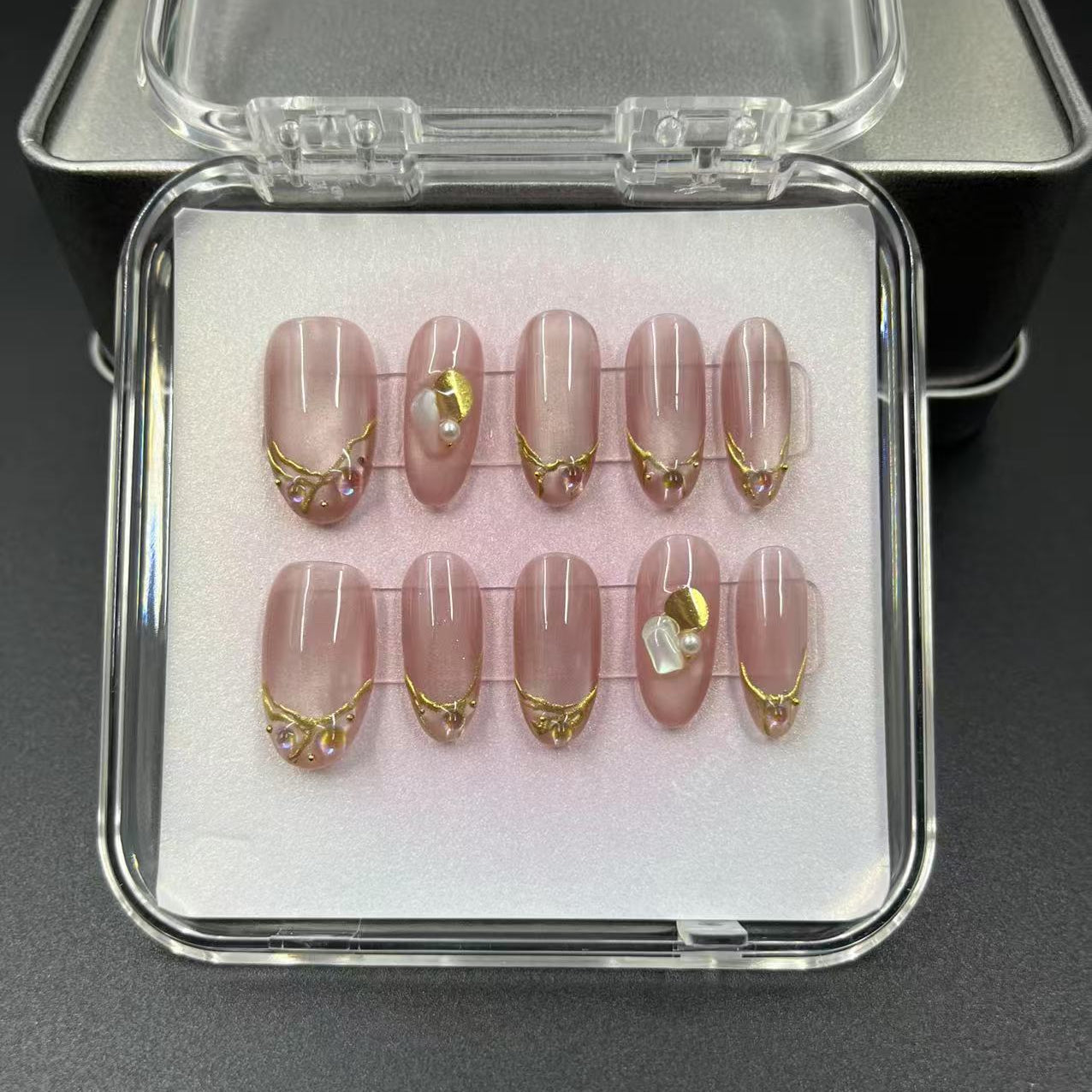 1037- Handmade press on nails fake nails removable