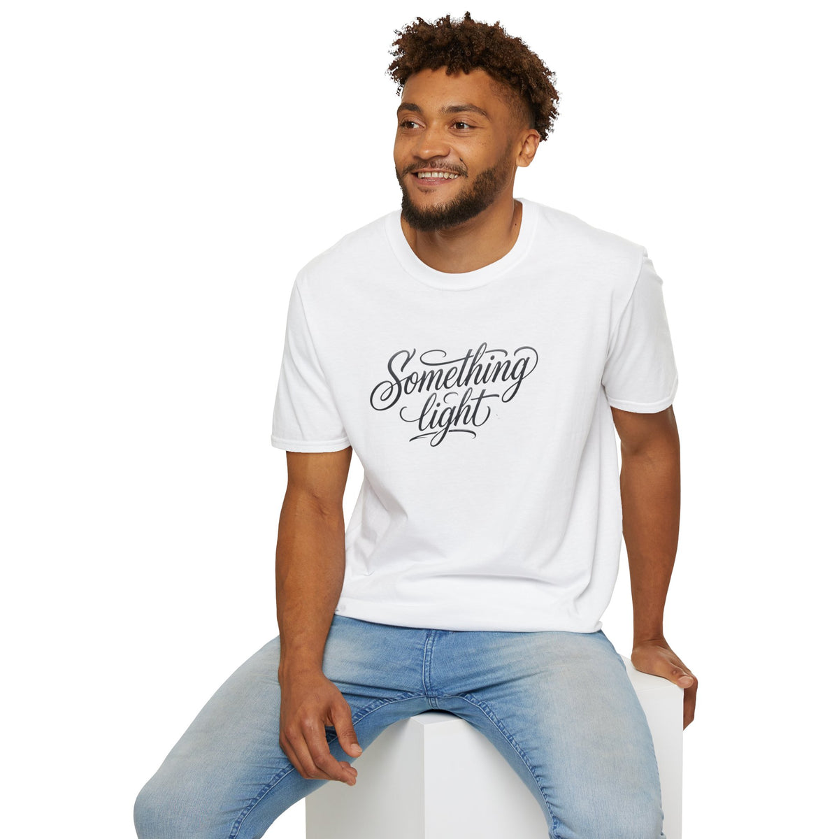 Something Light T-Shirt — Script Typography Casual Tee