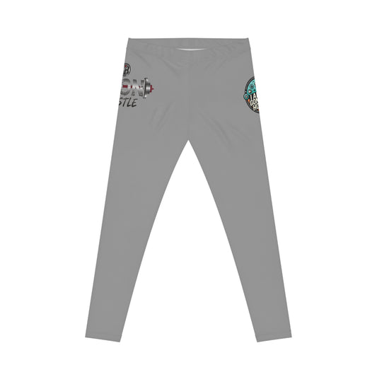 Motivational Graphic Leggings — "Iron Hustle" Fitness Yoga Pants