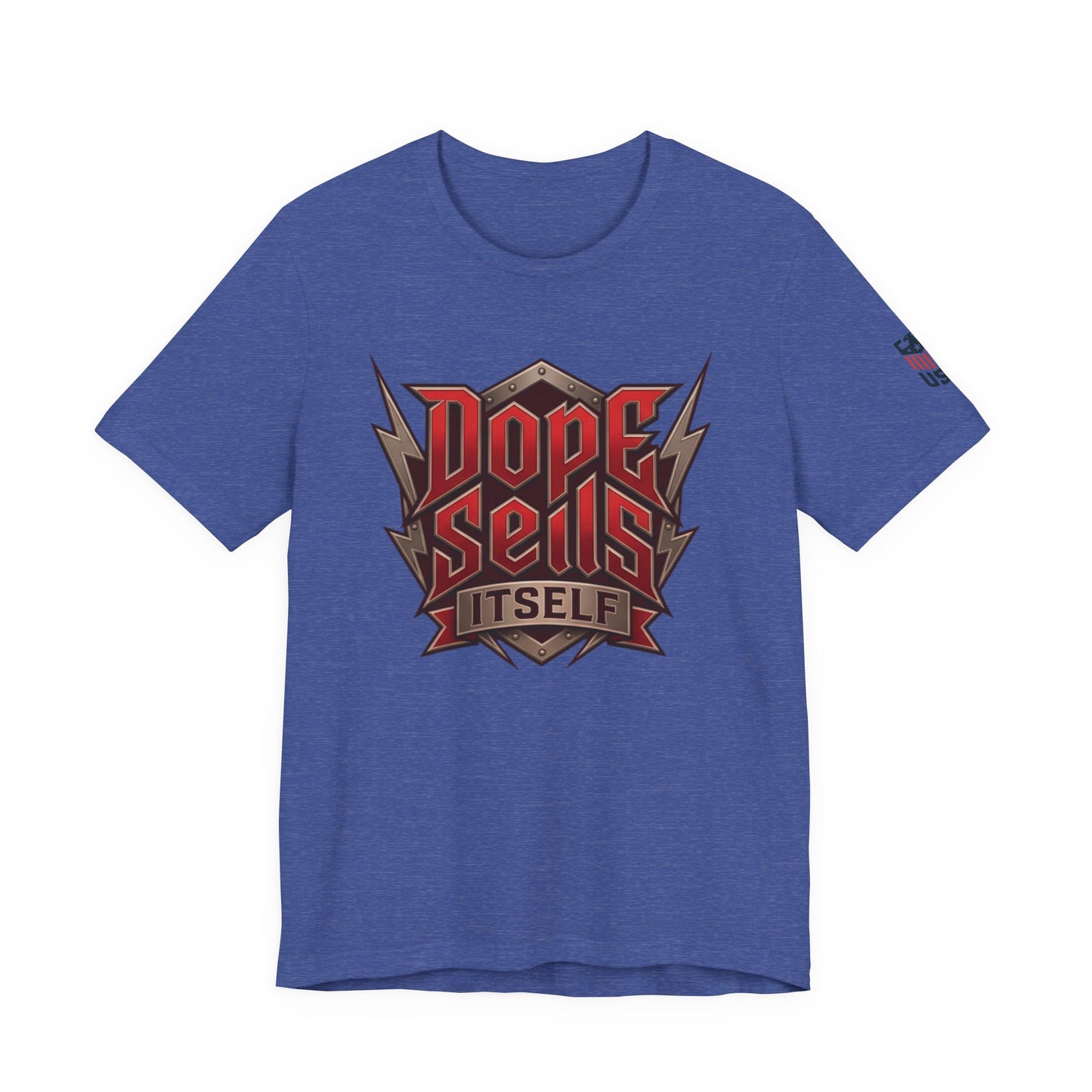 T-Shirt — "Dope Sells Itself" Retro Rock Graphic Red Tee