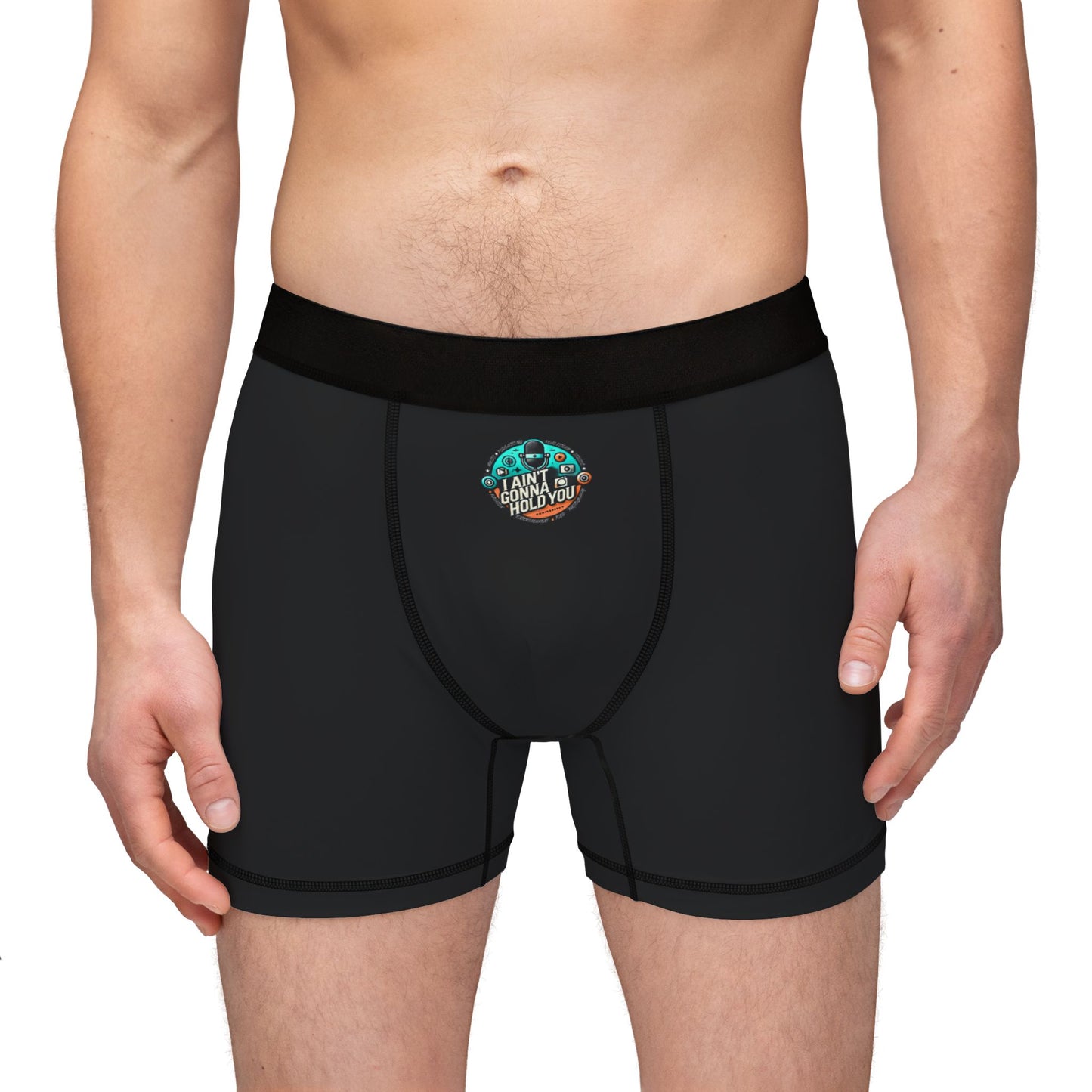 Mens Boxers — Black Boxer Briefs with IAGHY Logo