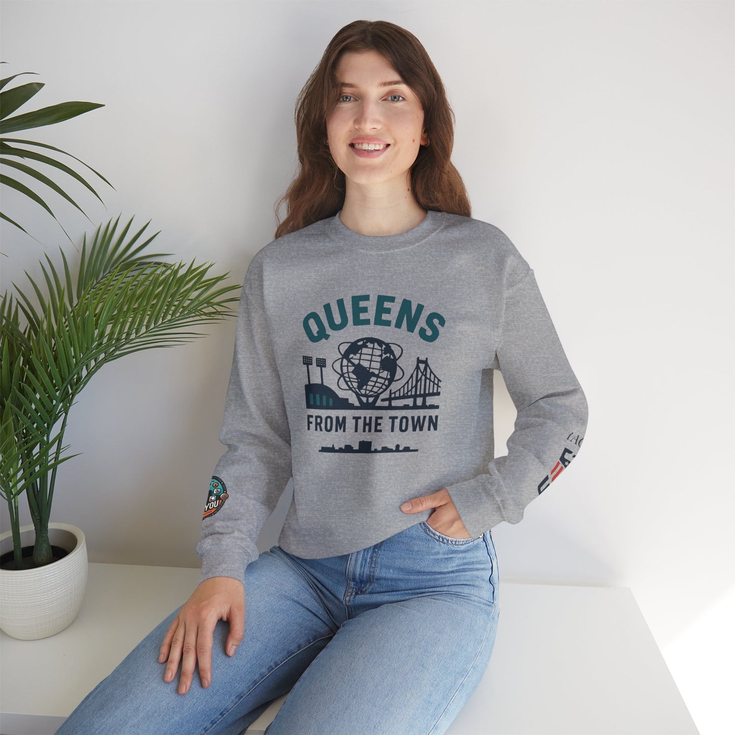 Queens From The Town Crewneck Sweatshirt — NYC Borough Pride Pullover