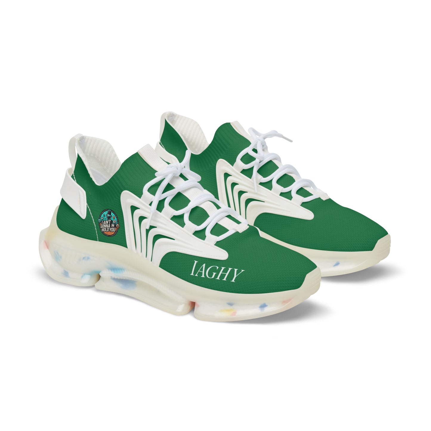 Green Mesh Sneakers — Lightweight Athletic Running Shoes for Men