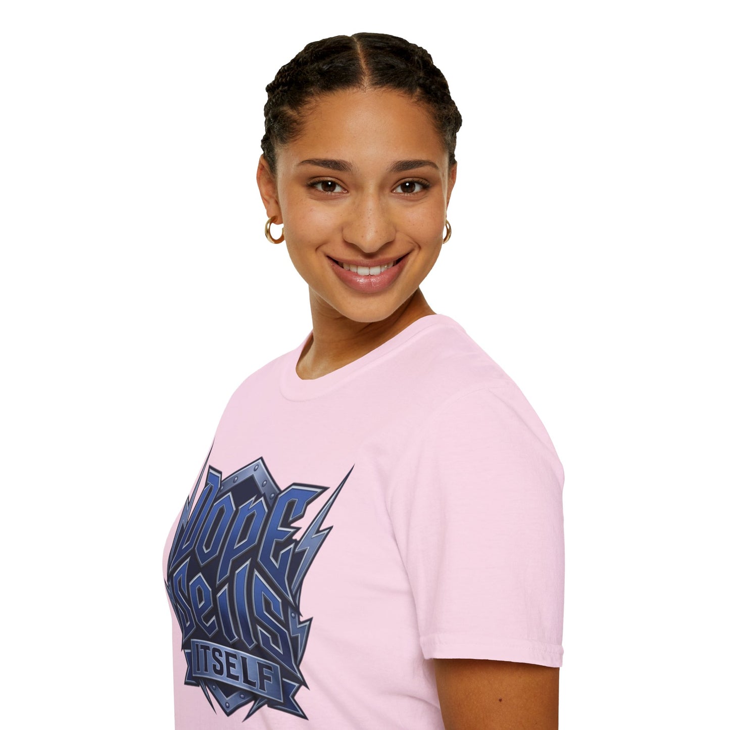 Dope Spells Itself T-Shirt — Retro Lightning Graphic Blue Tee