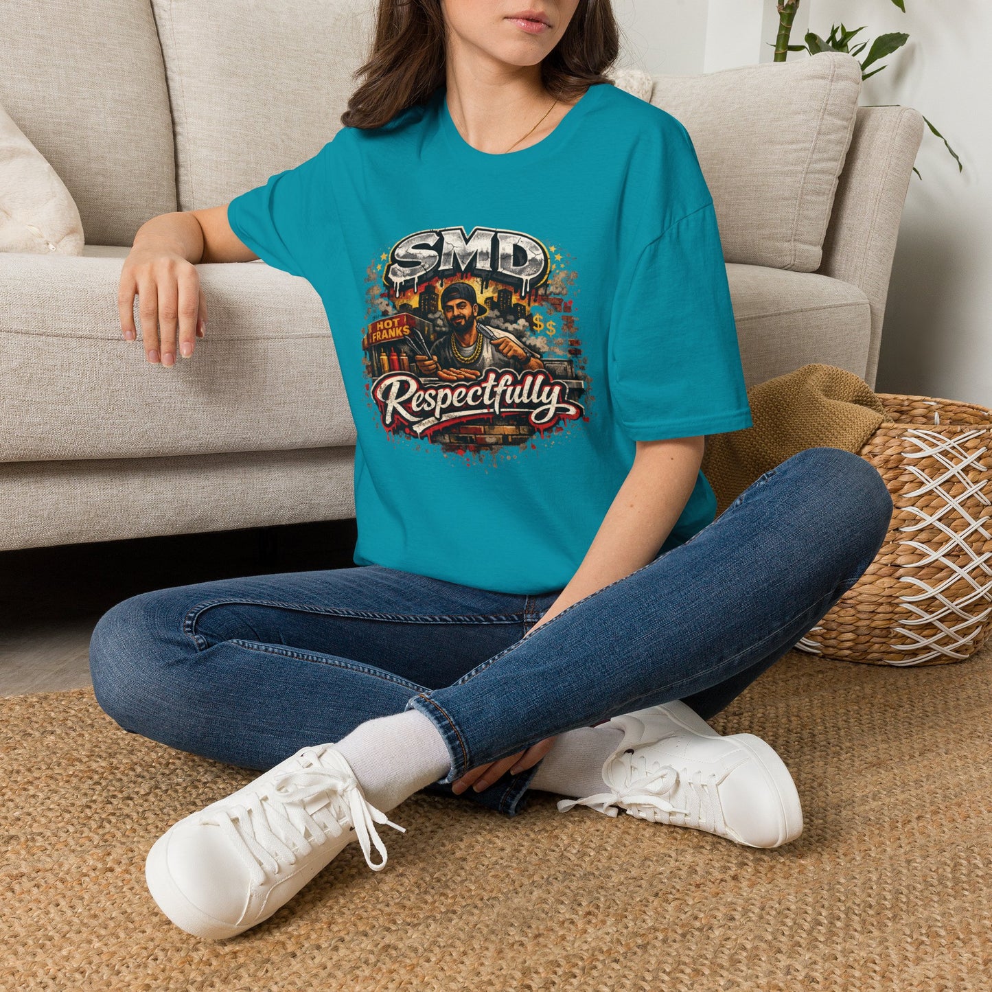 T-Shirt — SMD 'Respectfully' Vintage Hot Franks Streetwear Tee