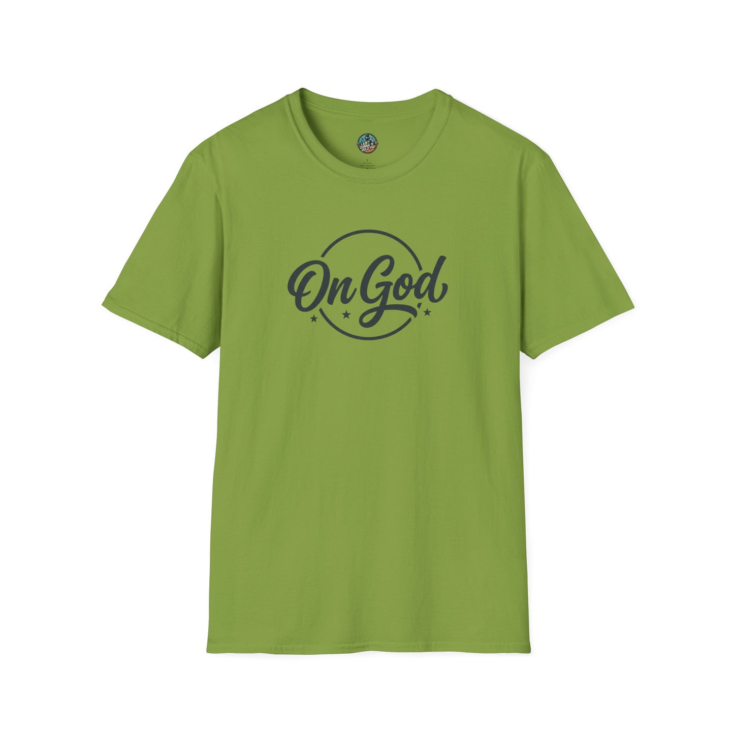 On God T-Shirt — Faith-Inspired Retro Script White Tee
