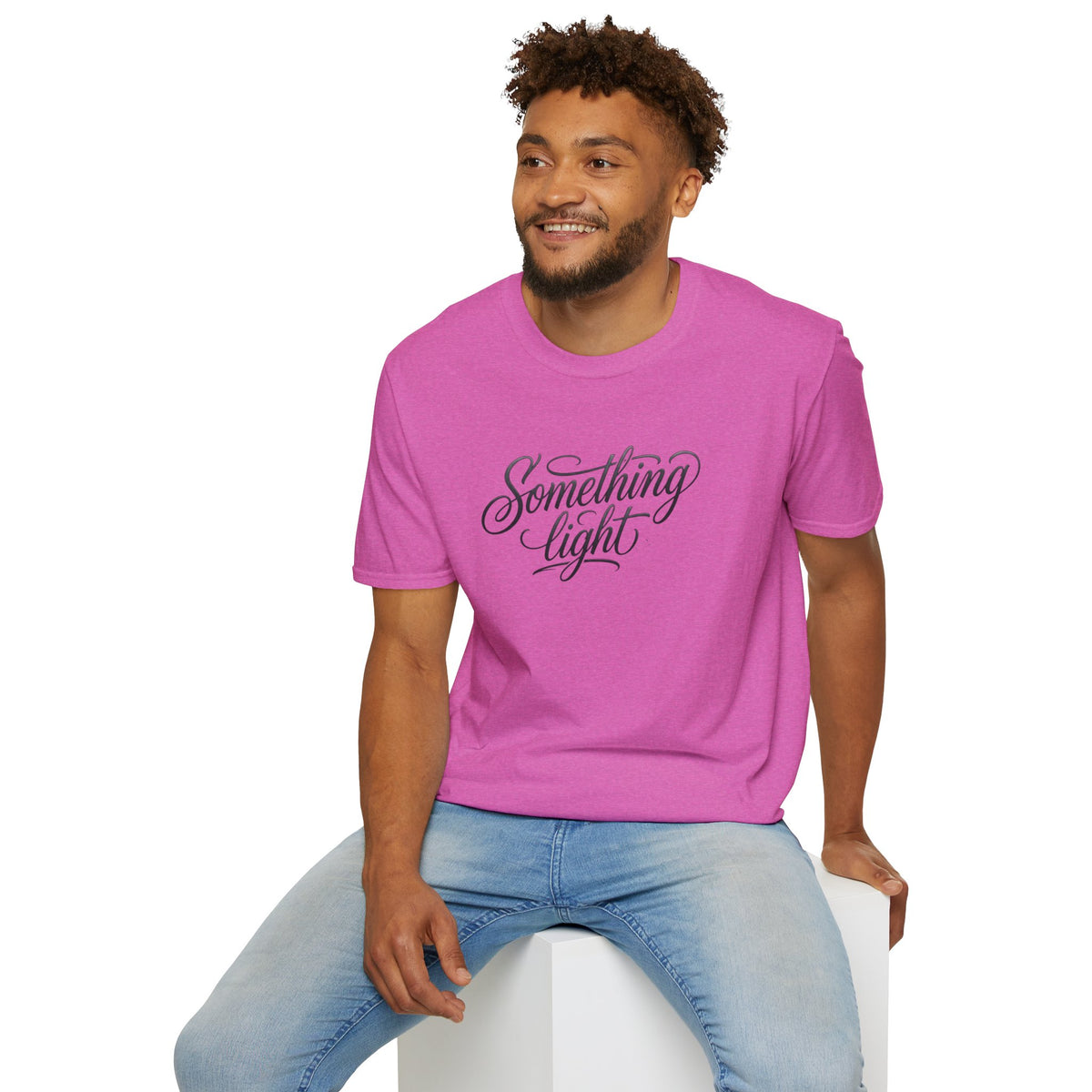 Something Light T-Shirt — Script Typography Casual Tee