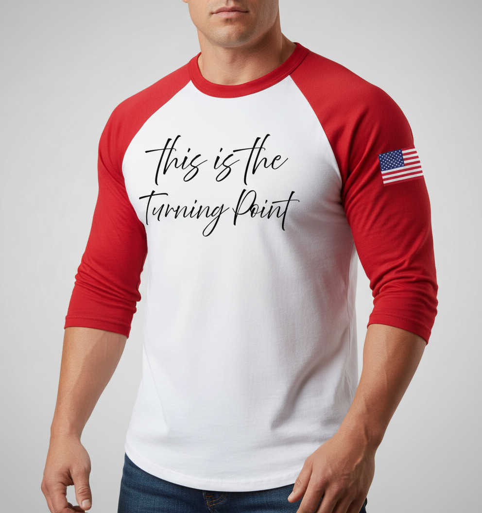 Charlie Kirk This is the turning point  Raglan Sleeve