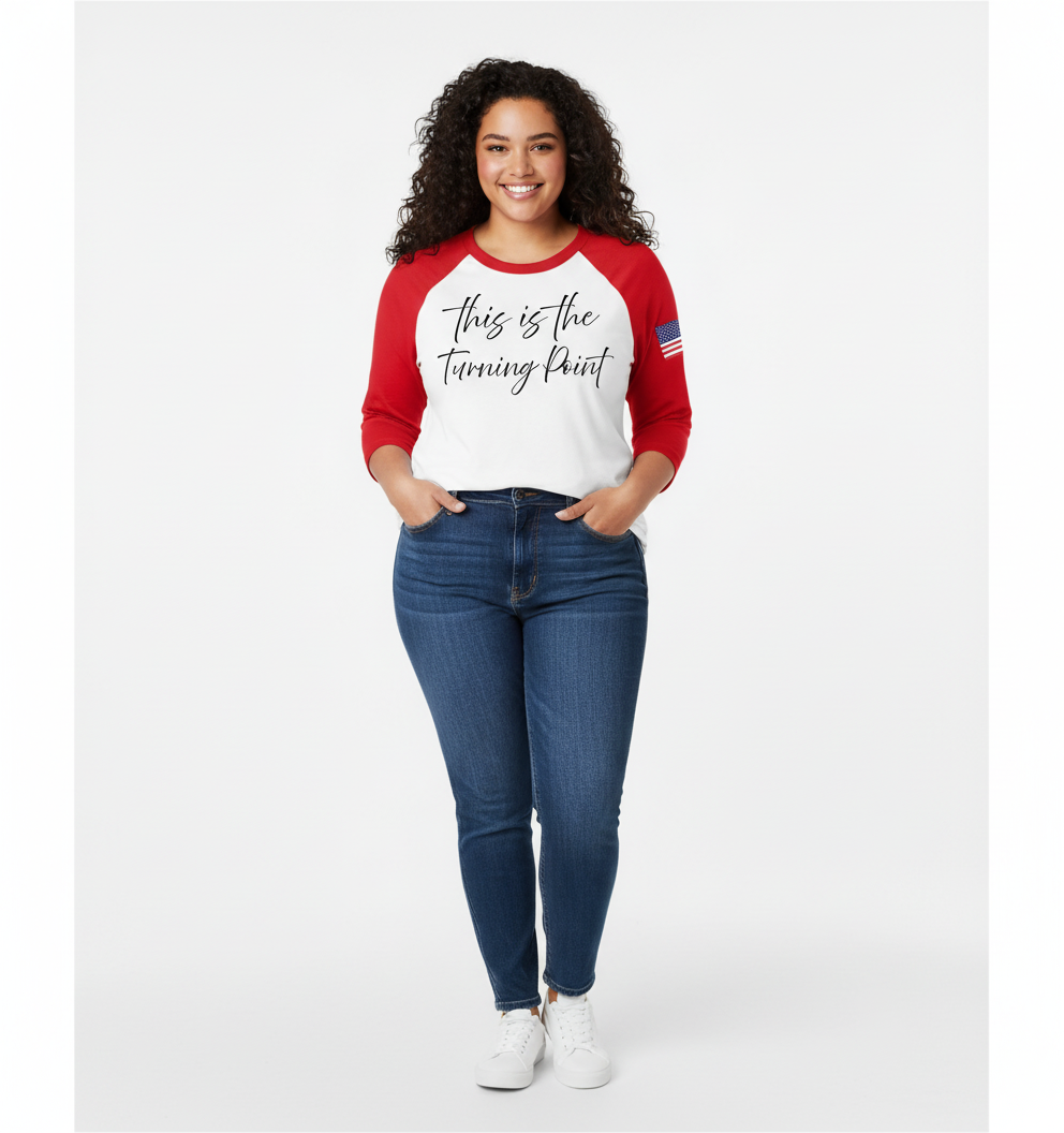 Charlie Kirk This is the turning point  Raglan Sleeve