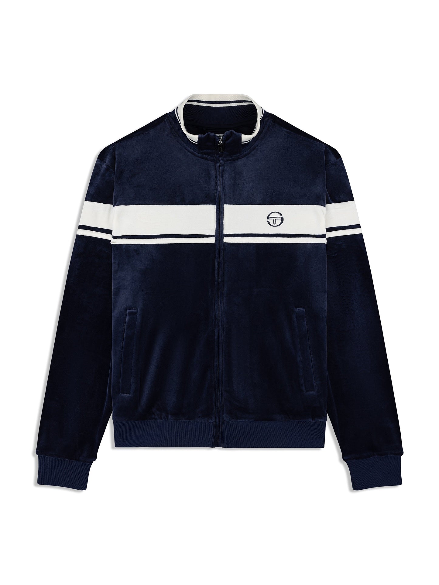 Damarindo Velour Track Jacket- Maritime Blue