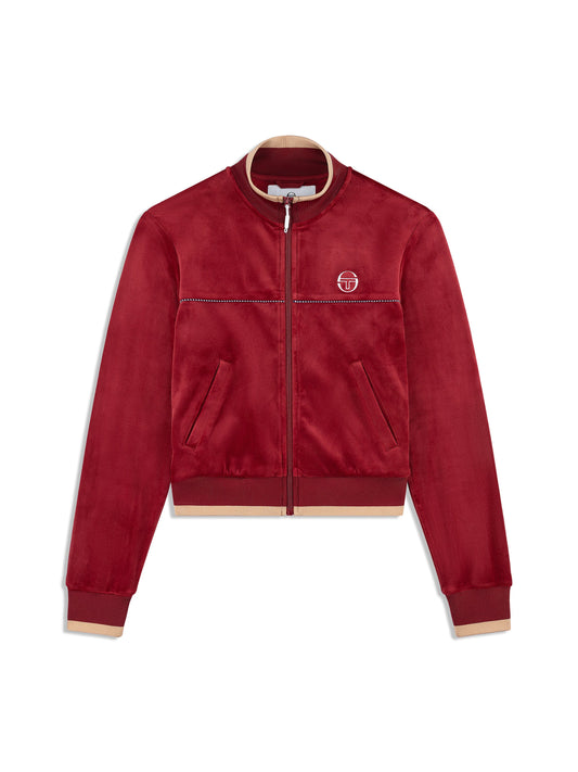 Leta Velour Jacket- Rhubarb