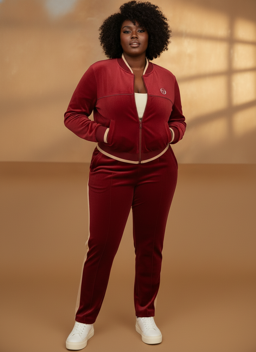 Leta Velour Jacket- Rhubarb