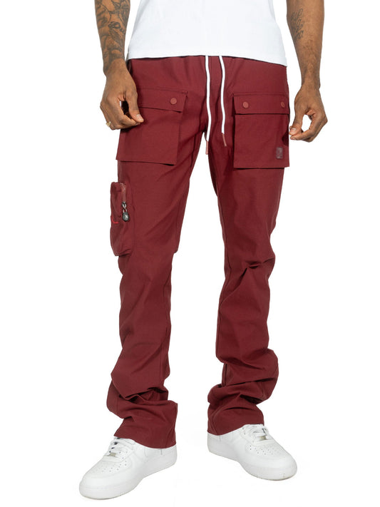 Sartoni Nylon Stacked Pants - Burgundy