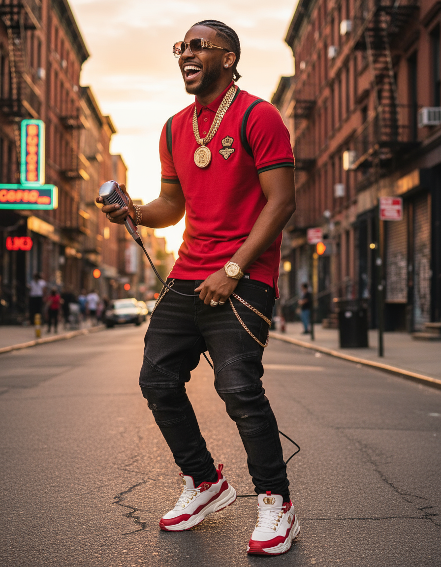 M241 Makobi Crown Bee Polo - Red